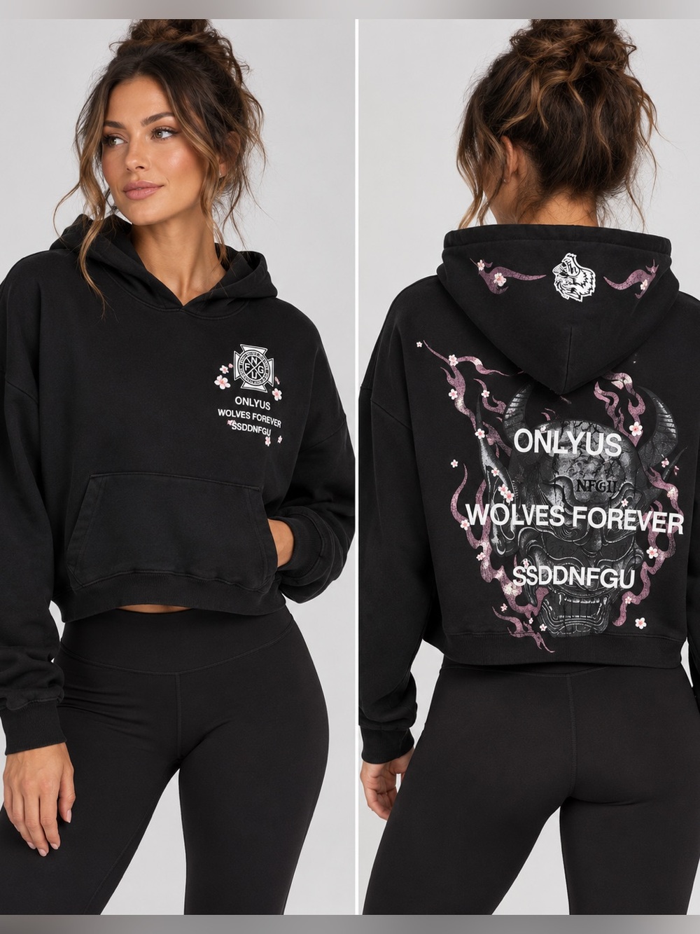 #1041 Darc Sport Our Fire V2 Owen Cropped Hoodie S NWT 847/1000 Black